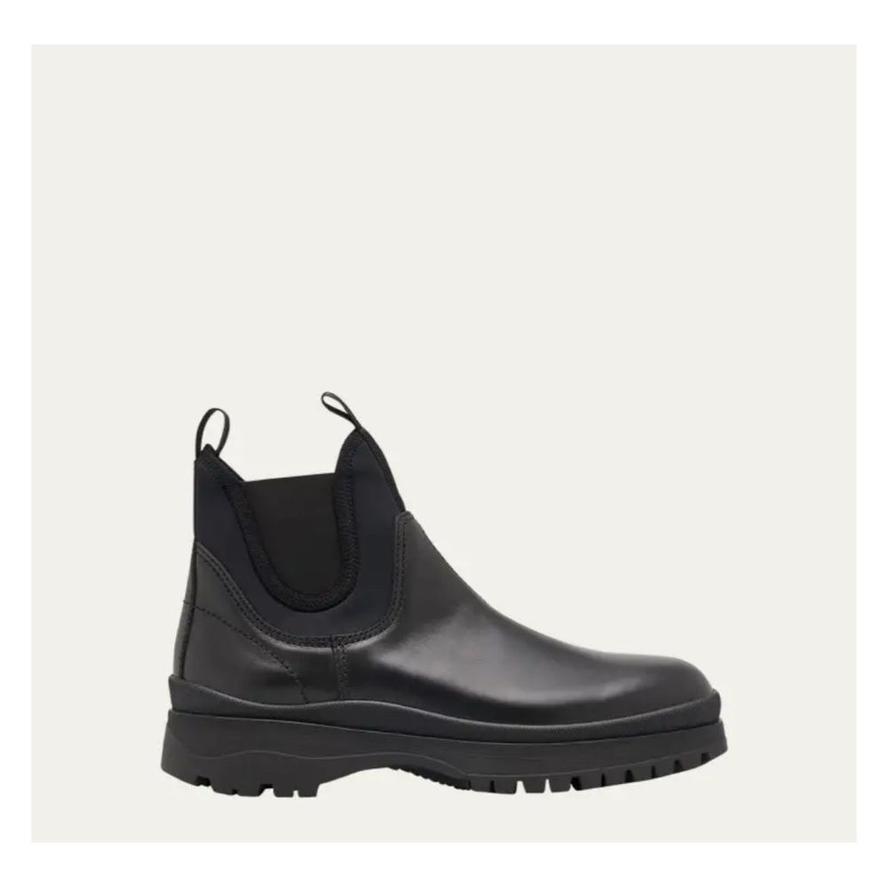 Prada Brixxen leather Chelsea boots size 10 made in Italy